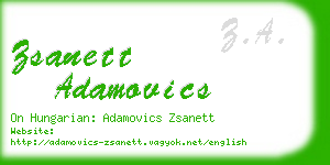 zsanett adamovics business card